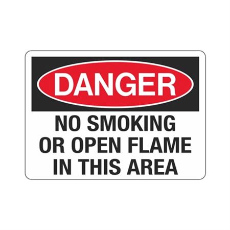 Danger No Smoking Or Open Flame In This Area Sign